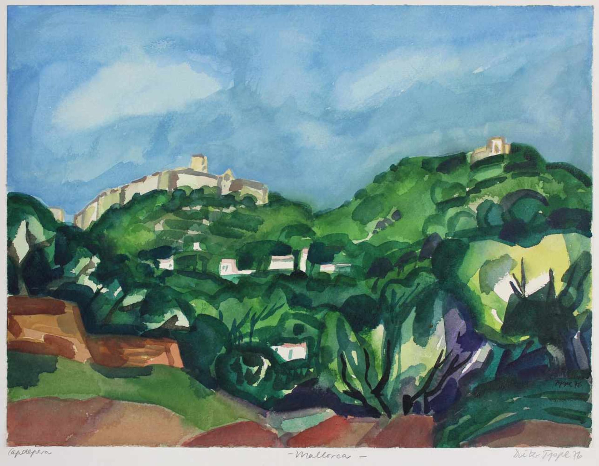 Dieter TYSPE-VOGT (1937 - 1994). 3 Aquarelle "Mallorca" 1976. 17 cm x 24 cm "Cala Ratjada 1". 24 - Image 11 of 18