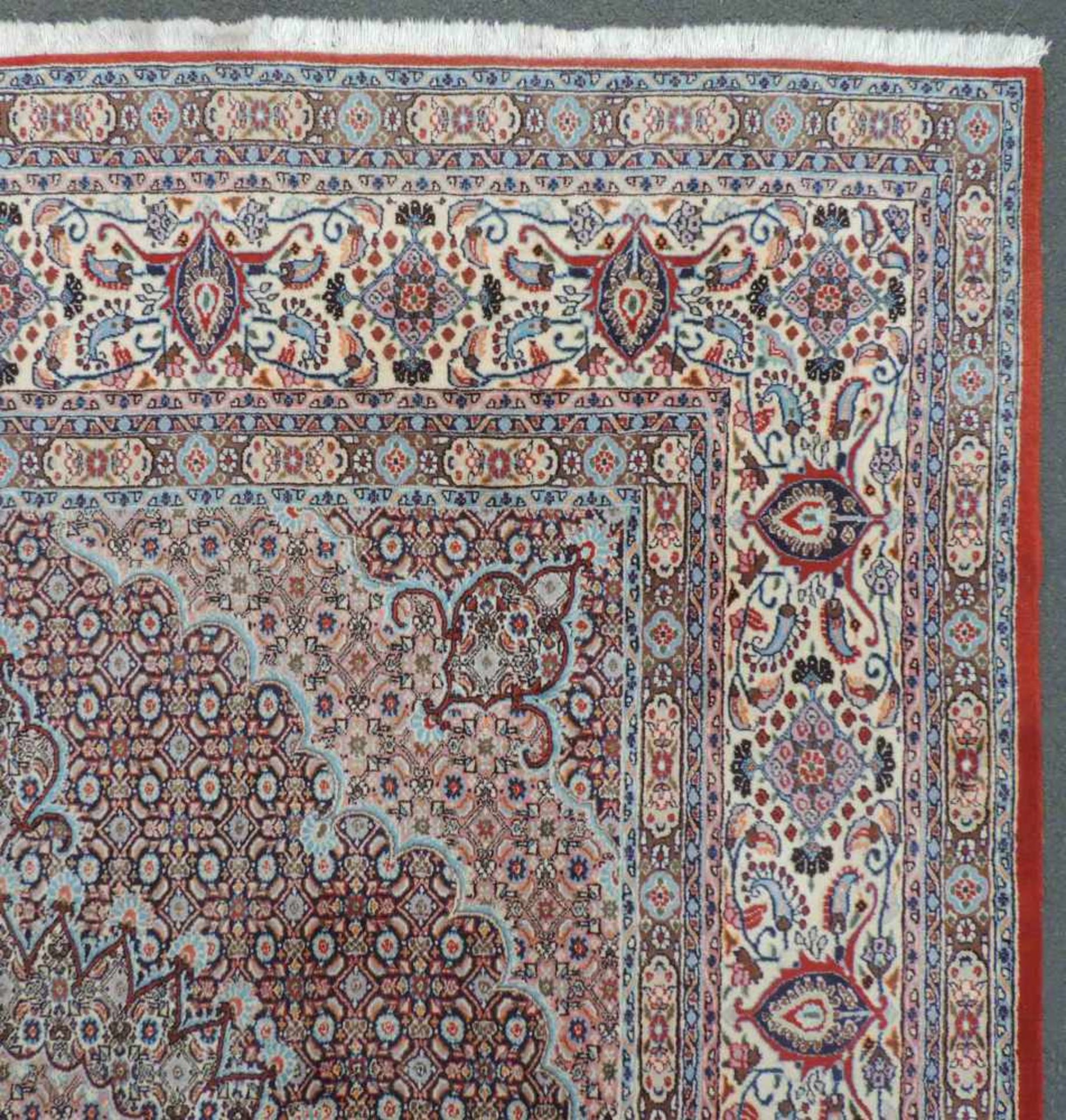 Moud Perserteppich. Iran. Feine Knüpfung. 287 cm x 246 cm. Orientteppich, handgeknüpft. Wolle und - Bild 9 aus 10