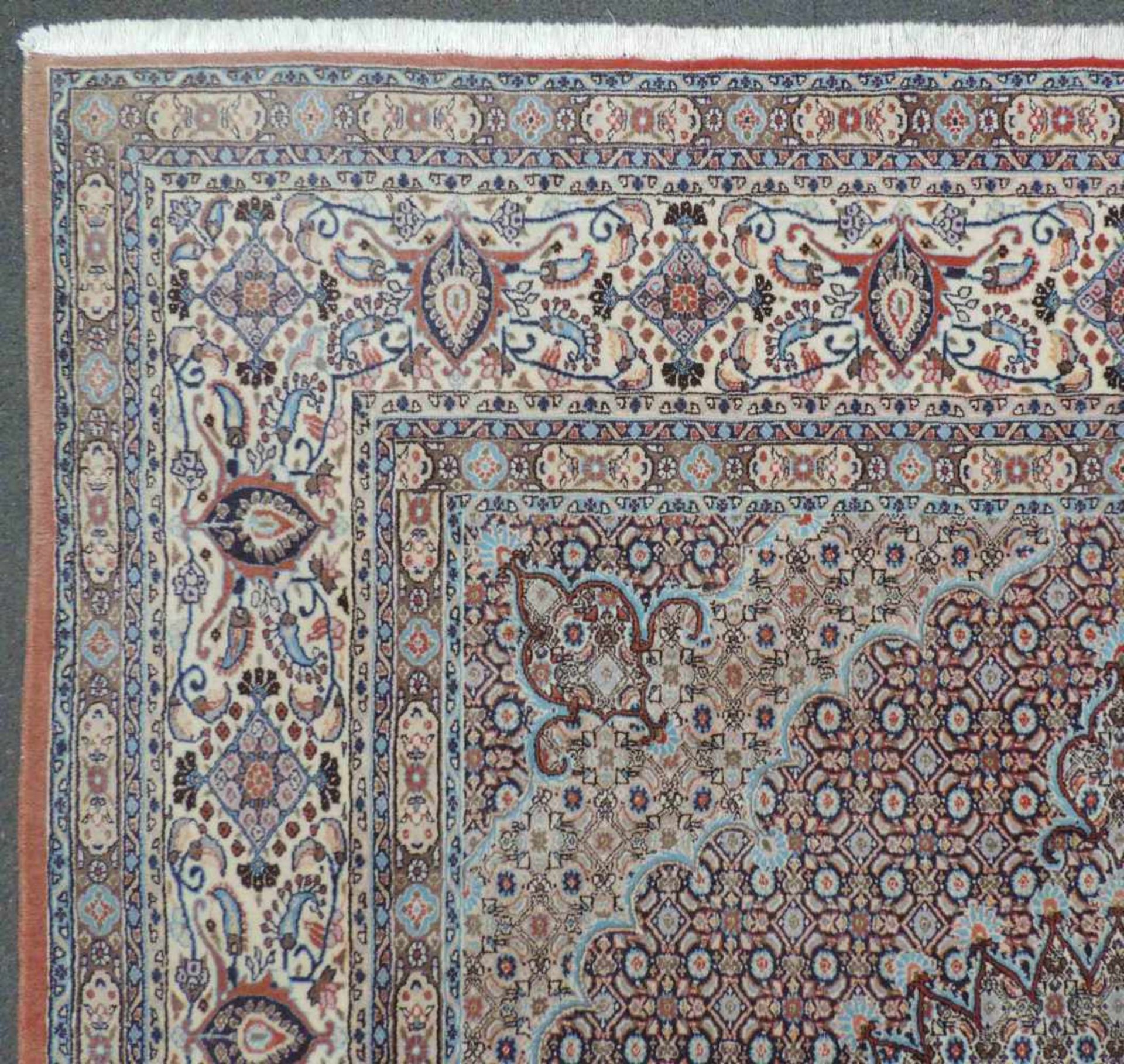 Moud Perserteppich. Iran. Feine Knüpfung. 287 cm x 246 cm. Orientteppich, handgeknüpft. Wolle und - Bild 8 aus 10