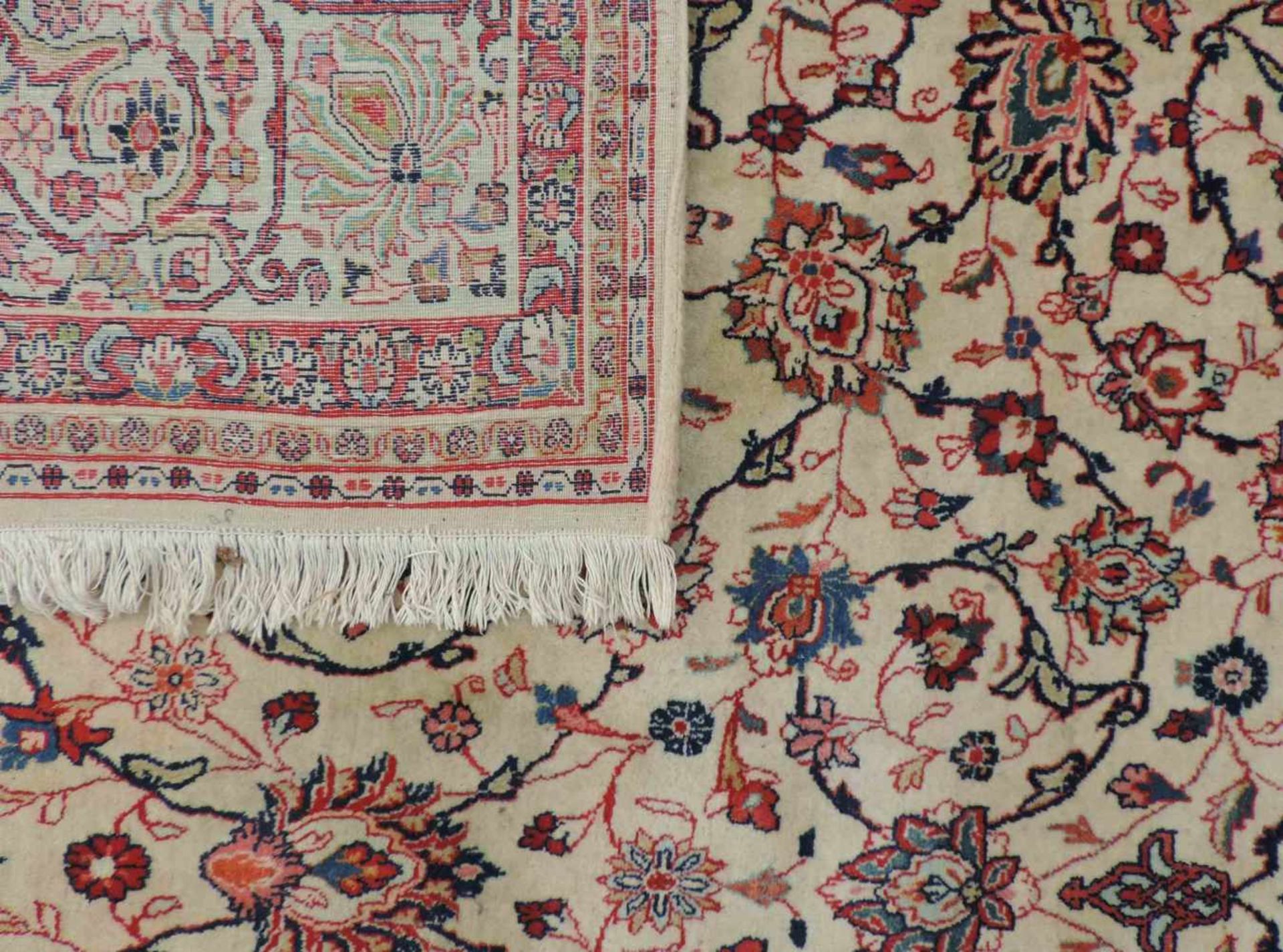 Saruk Perserteppich. Iran. 441 cm x 286 cm. Orientteppich, handgeknüpft. Wolle auf Baumwolle. - Bild 3 aus 11