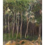 Thyra TONDER-ERICHSON (1872 - ). "Birketraer" 1909. 54 cm x 48 cm. Gemälde. Öl auf Leinwand. Nicht