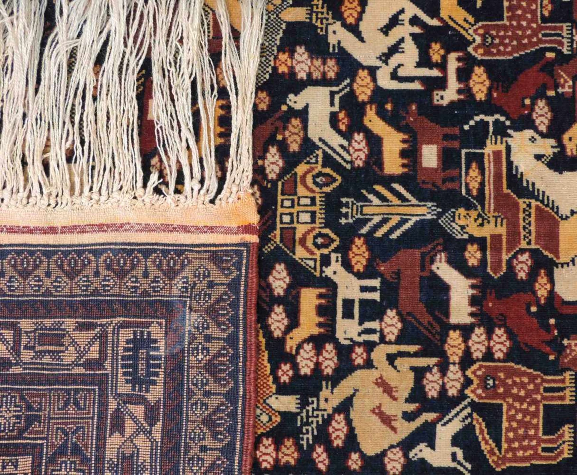 Mauri Stammesteppich. Afghanistan. Original Kriegsteppich aus der Zeit um 1980. 147 cm x 97 cm. - Image 5 of 6