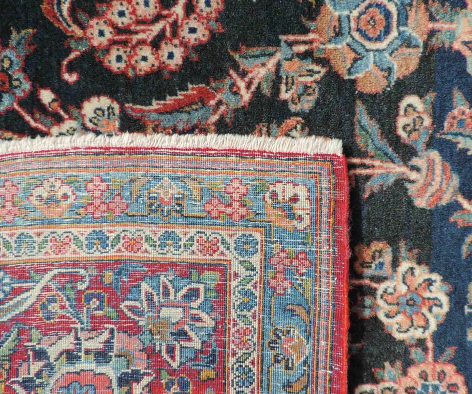 Keschan Perserteppich. Iran. Alt, um 1930. 404 cm x 290 cm. Orientteppich. Handgeknüpft. Korkwolle - Bild 2 aus 10