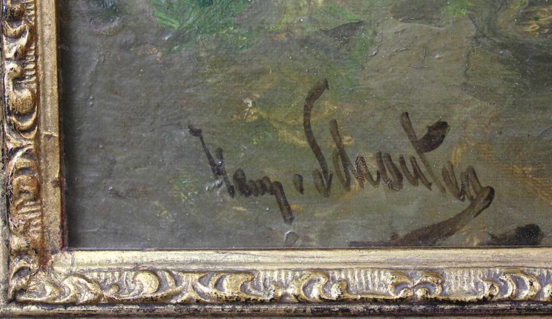 Henry SCHOUTEN (1857/64 - 1927). 3 Kühe auf der Sommerweide. 67,5 cm x 57 cm. Gemälde, Öl auf - Image 3 of 7