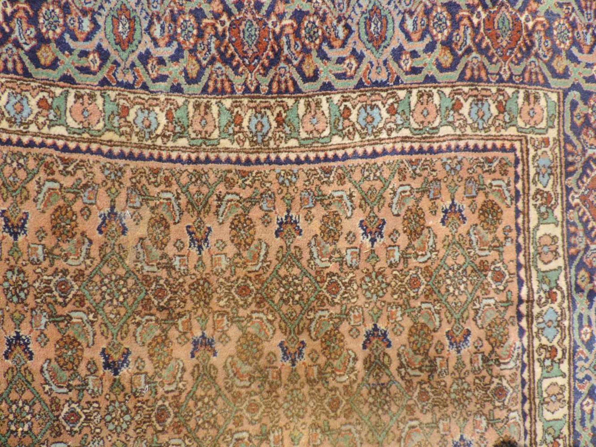 Moud Perserteppich. Iran. 350 cm x 257 cm. Handgeknüpft. Wolle auf Baumwolle. Moud Persian carpet. - Image 10 of 10