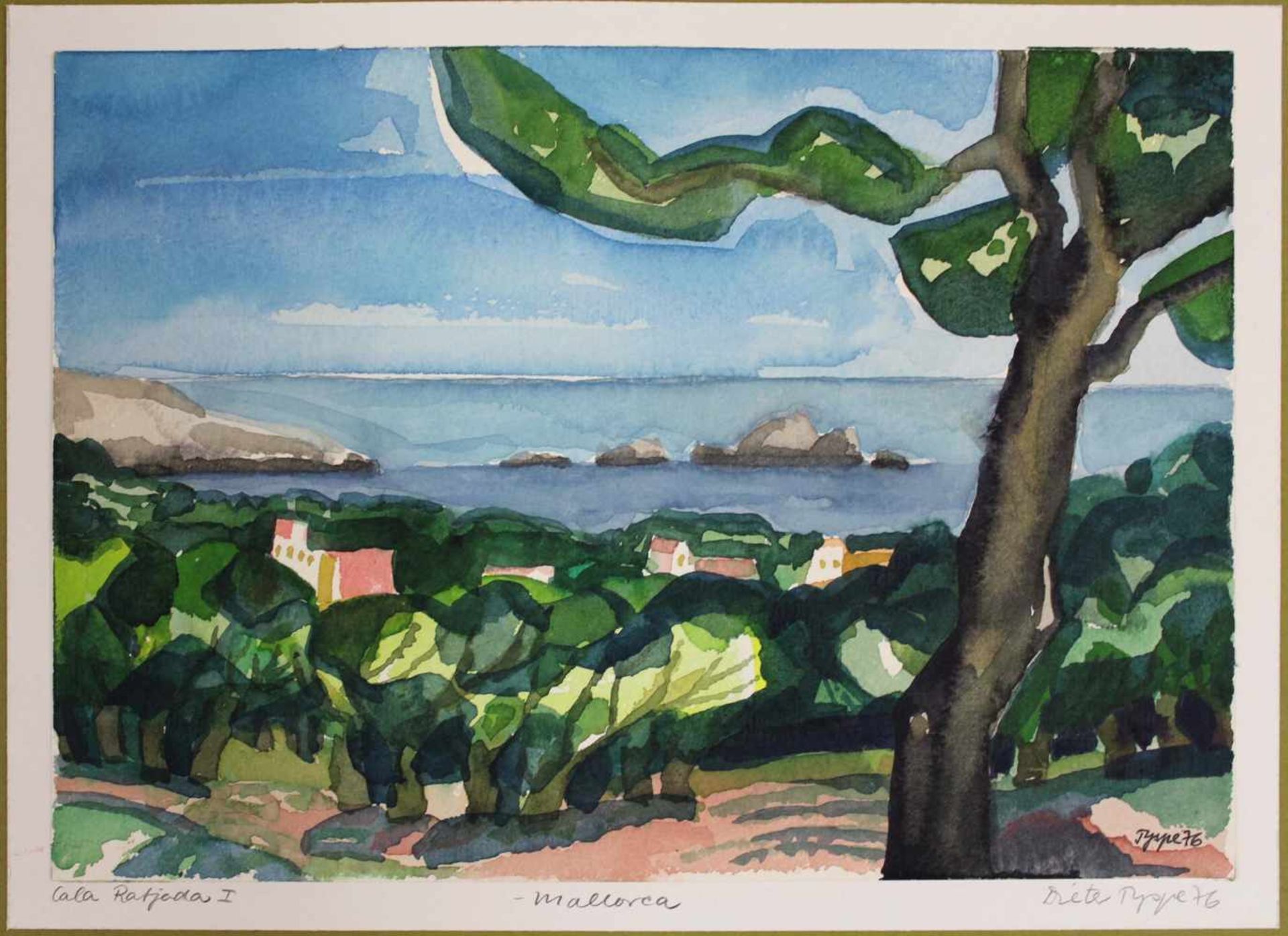 Dieter TYSPE-VOGT (1937 - 1994). 3 Aquarelle "Mallorca" 1976. 17 cm x 24 cm "Cala Ratjada 1". 24 - Image 7 of 18