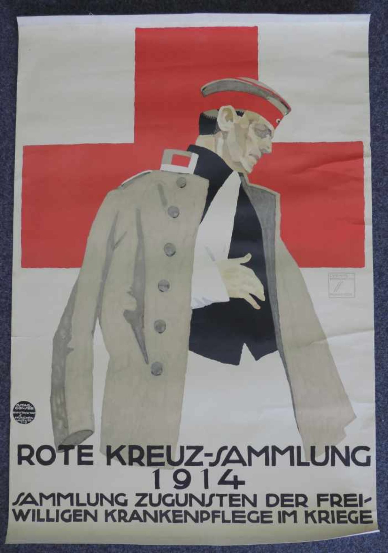 Kriegsplakate 1. Weltkrieg. Ludwig HOHLWEIN (1874 - 1949) ''Marinekonzert'' und ''Rote Kreuz''. - Image 9 of 13