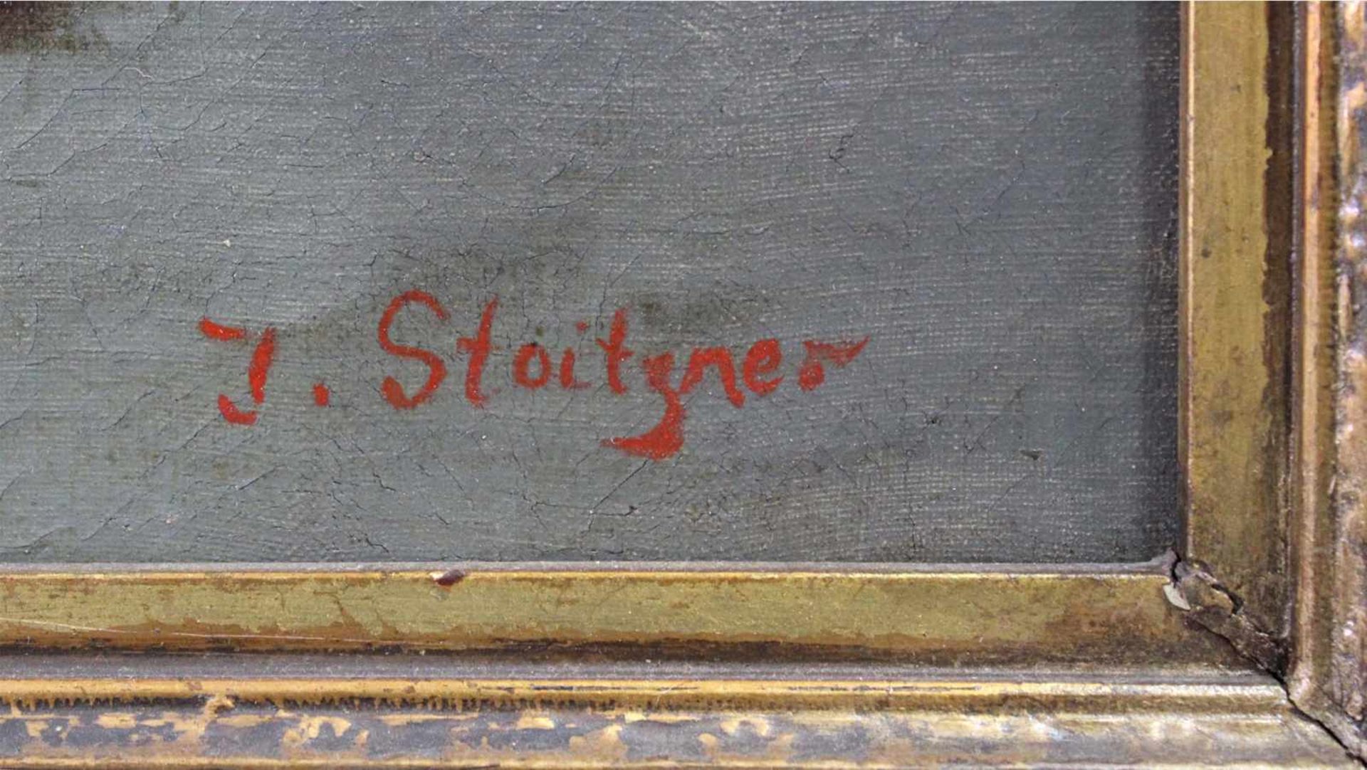 Josef STOITZNER (1884 - 1951). Früchte - und Blumenstillleben. 102 cm x 74 cm. Gemälde. Öl auf - Bild 7 aus 13
