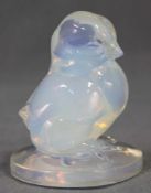 Ferjac France, Opalglas, "Spatz". 9 cm hoch. Signatur. Zustand siehe Fotos. Ferjac France, opal