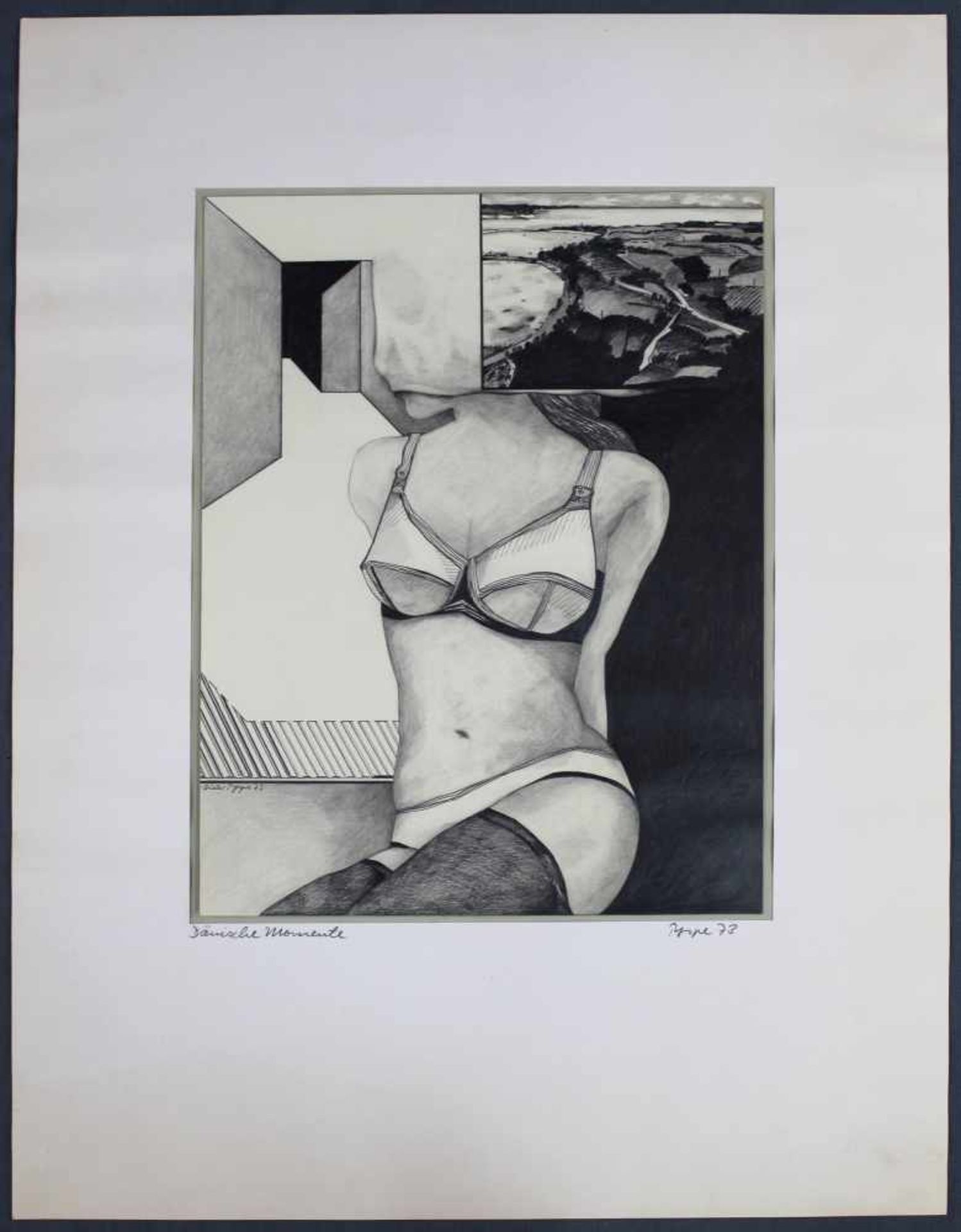Dieter TYSPE-VOGT (1937 - 1994). "Dänische Momente". 1979. 39 cm x 30 cm. Zeichnung auf starkem - Image 2 of 6
