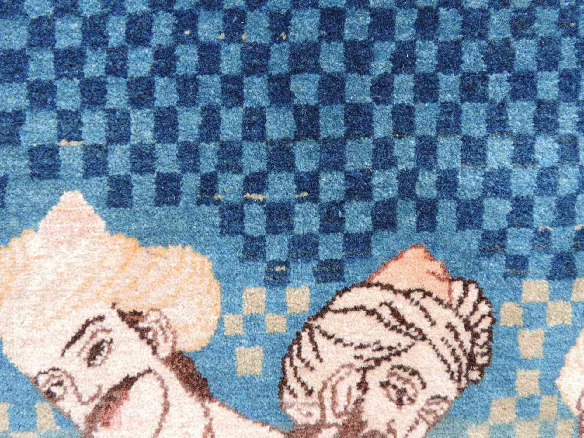 Täbris Bildteppich. Perserteppich. Iran. Alt, 1.Hälfte 20. Jahrhundert. 210 cm x 133 cm. - Bild 6 aus 8