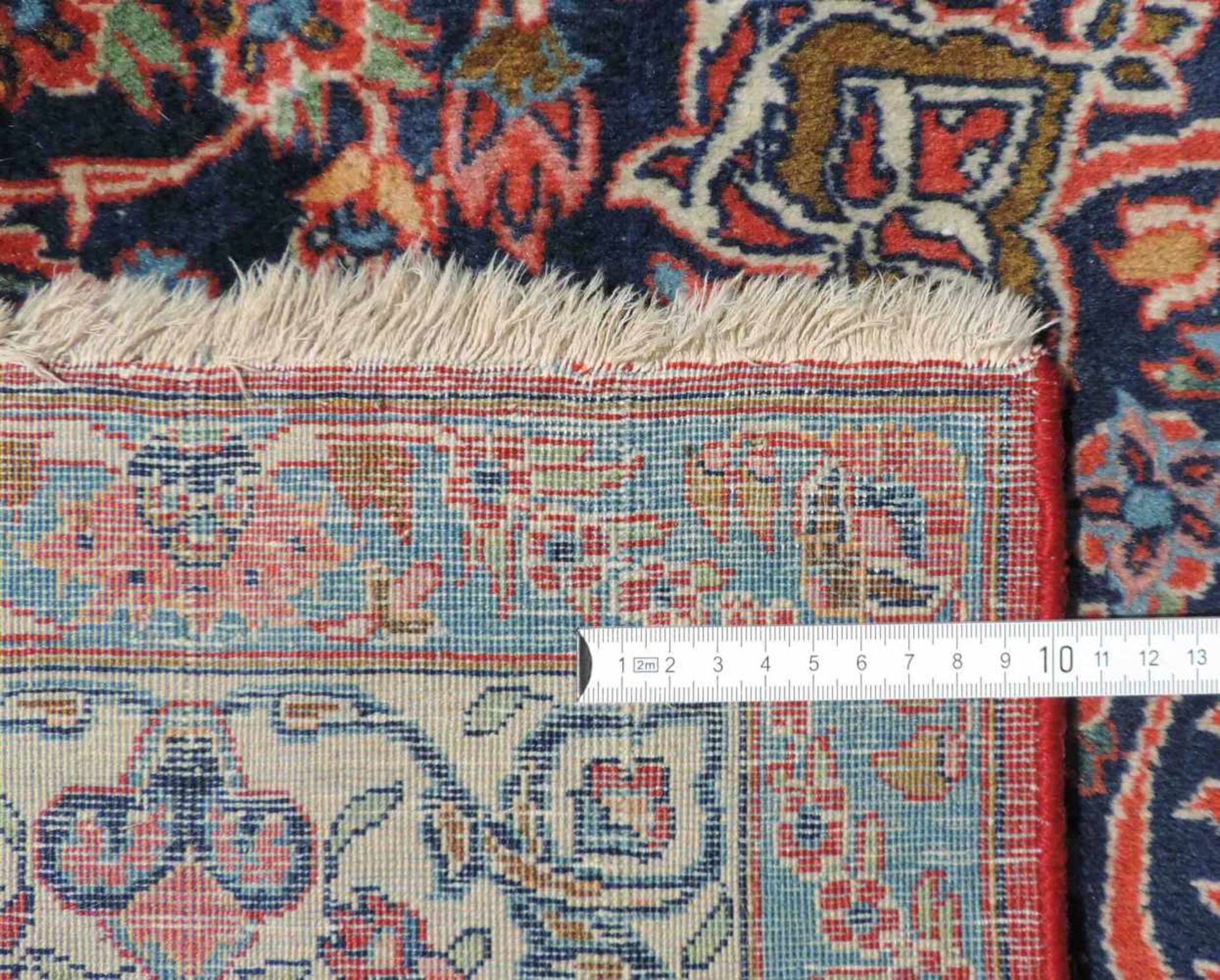 Keschan Perserteppich. Iran. Alt, um 1920. 354 cm x 260 cm. Orientteppich. Handgeknüpft. Korkwolle - Bild 2 aus 10