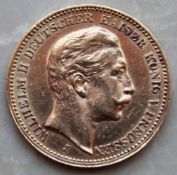 20 Reichsmark, Preußen, Wilhelm II 1910. 20 Reichsmark, Preußen, Wilhelm II 1910.