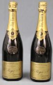 1979 POL ROGER, Champagne, France, Epernay. 2 x 750 ml. 2 ganze Flaschen. Schaumwein, Champagner,