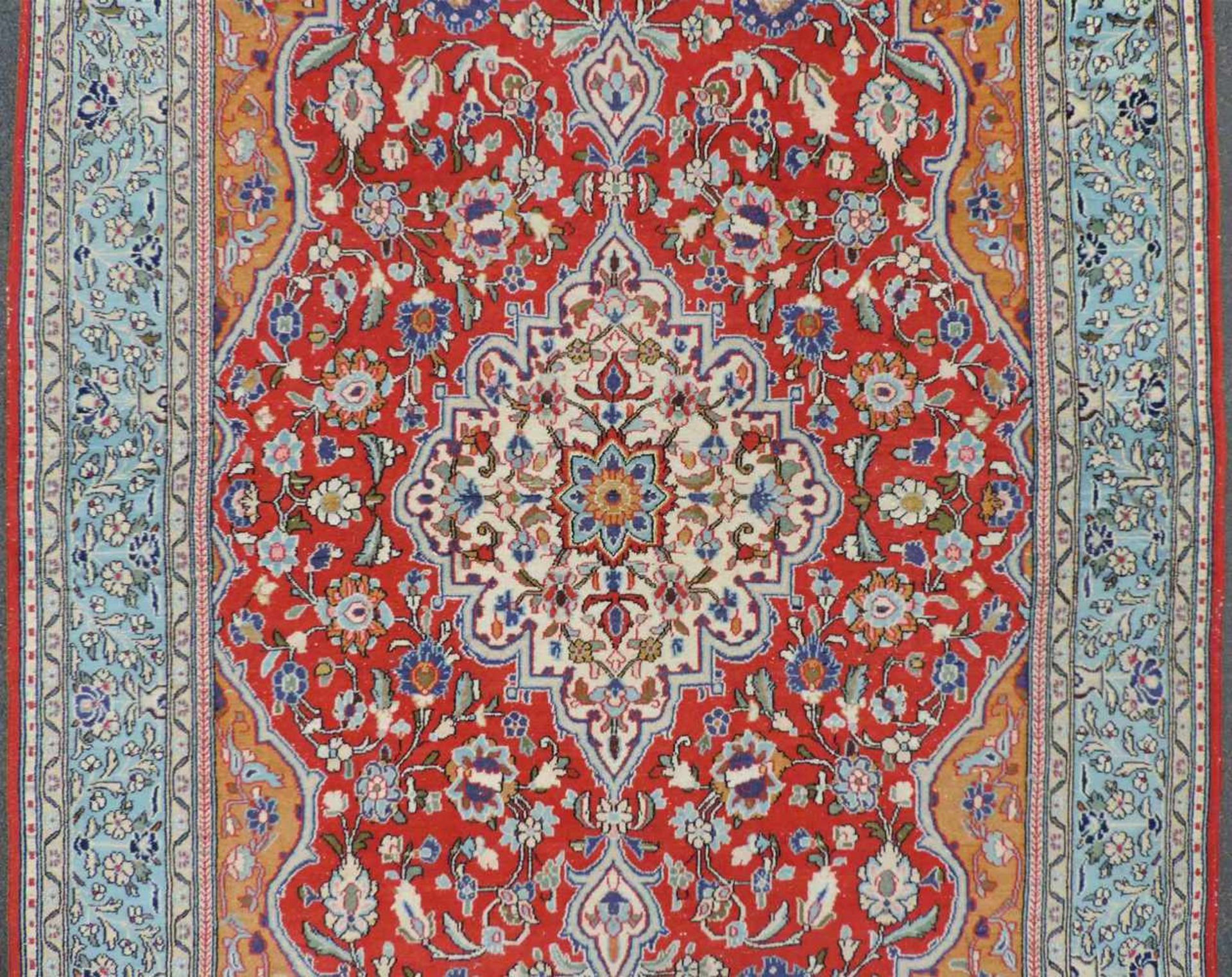 Ghom Perserteppich. Iran. Feine Knüpfung. 263 cm x 153 cm. Handgeknüpft. Wolle auf Baumwolle. Ghom - Image 3 of 6