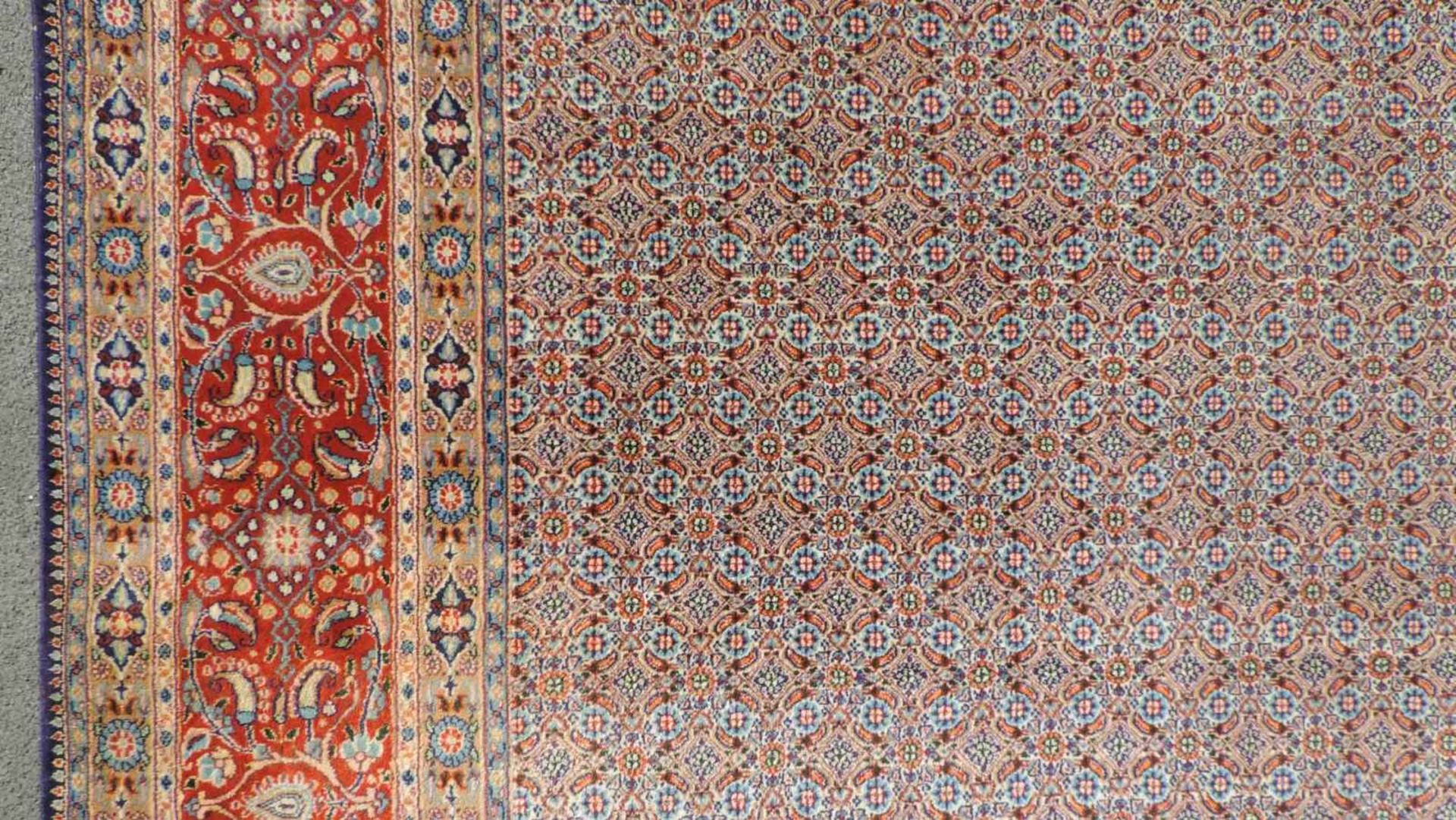 Moud Perserteppich. Iran. 406 cm x 300 cm. Handgeknüpft. Wolle auf Baumwolle. Zustand siehe Fotos. - Bild 5 aus 10