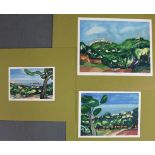 Dieter TYSPE-VOGT (1937 - 1994). 3 Aquarelle "Mallorca" 1976. 17 cm x 24 cm "Cala Ratjada 1". 24