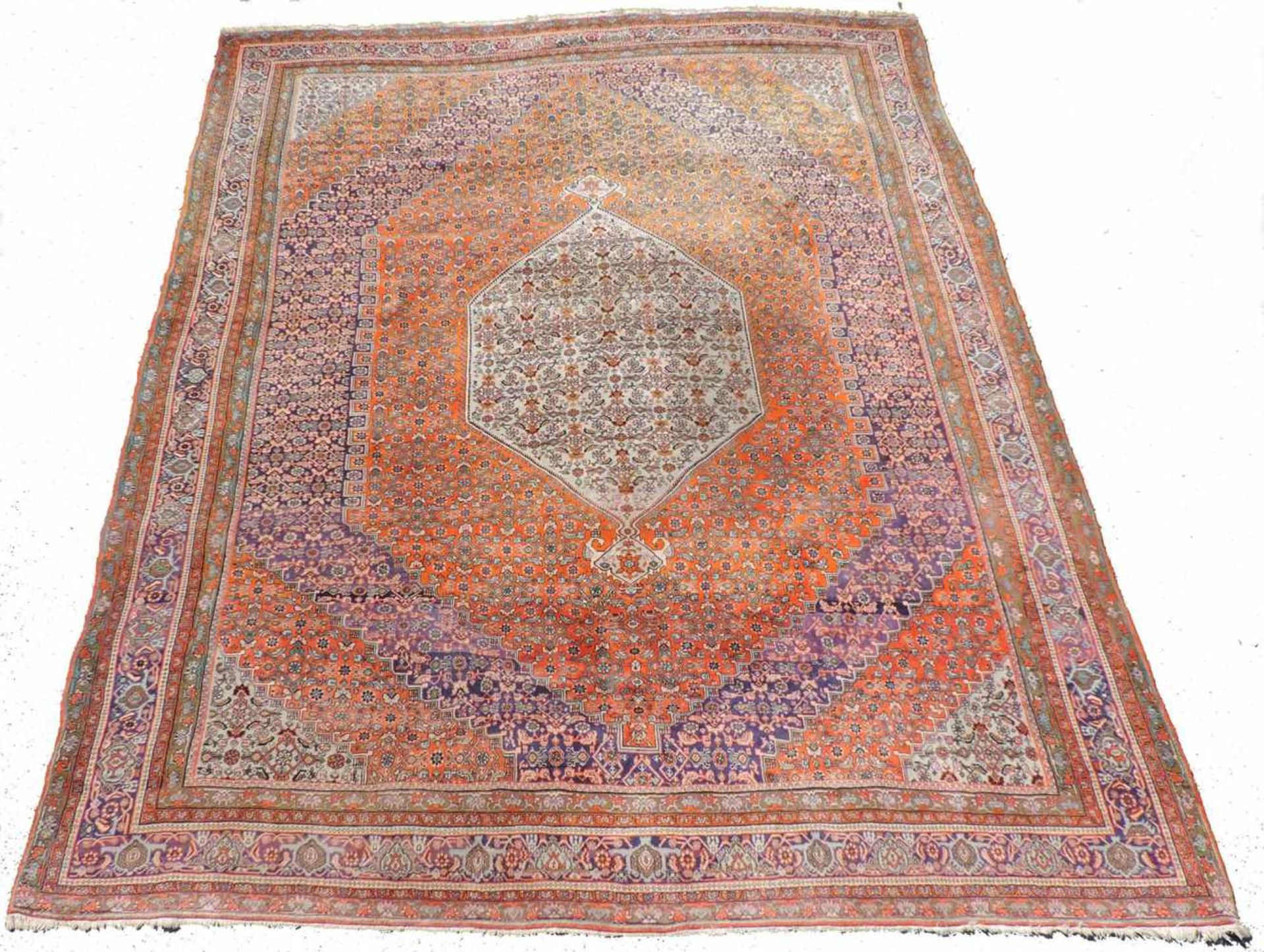 Bidjar Perserteppich. Iran. Feine Knüpfung. 434 cm x 357 cm. Handgeknüpft. Wolle auf Baumwolle.