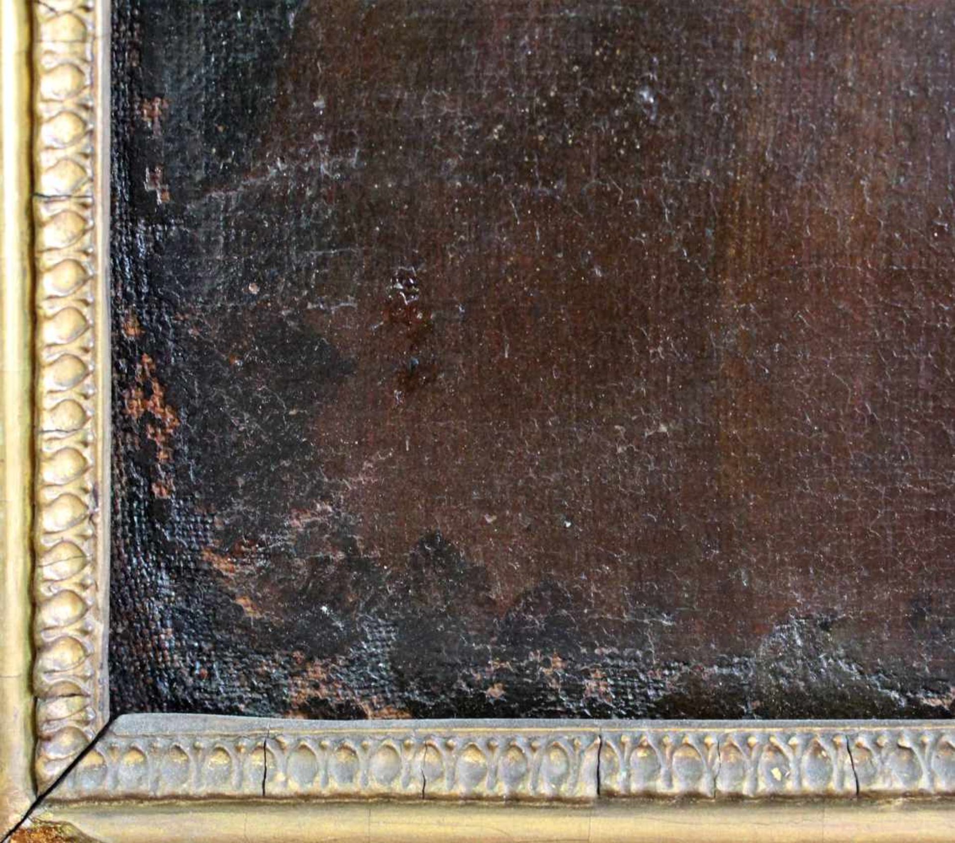 Bartolomeo PASSANTE (1618 - 1648) Umkreis. Anbetung der Hirten. 70 cm x 144 cm. Gemälde. Öl auf - Bild 8 aus 9