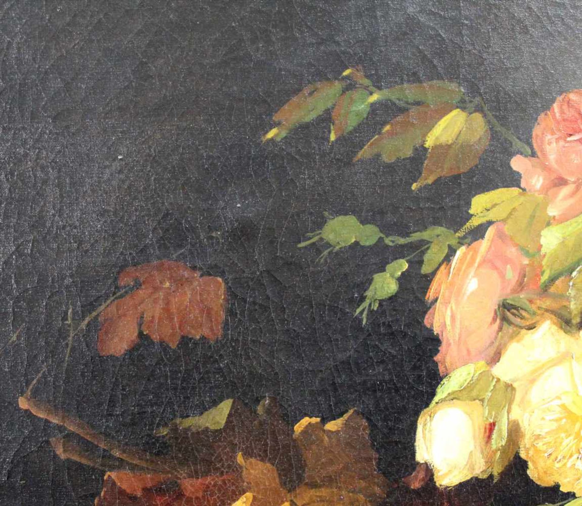 Josef STOITZNER (1884 - 1951). Früchte - und Blumenstillleben. 102 cm x 74 cm. Gemälde. Öl auf - Bild 11 aus 13