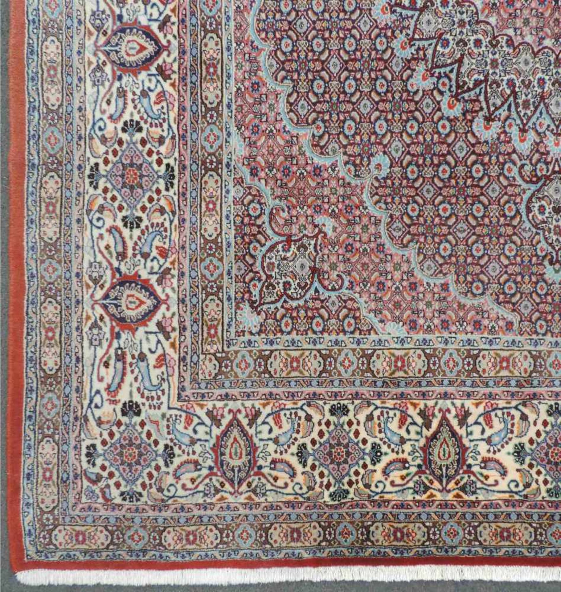 Moud Perserteppich. Iran. Feine Knüpfung. 287 cm x 246 cm. Orientteppich, handgeknüpft. Wolle und - Bild 3 aus 10