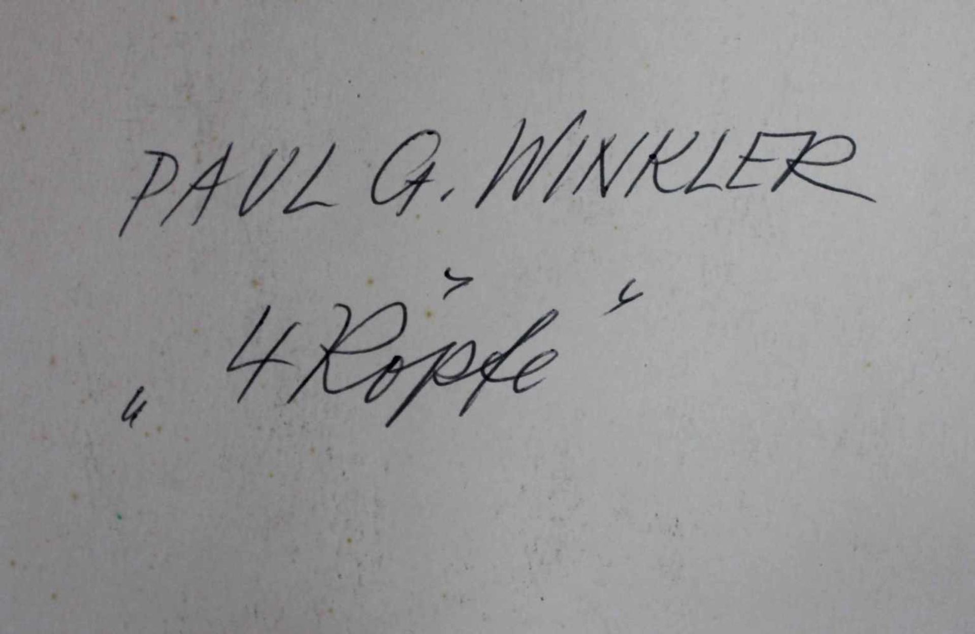 Paul G. WINKLER (1887 -?). "4 Köpfe" 1969. 53 cm x 40 cm das Blatt. Rechts unten signiert und - Image 7 of 7