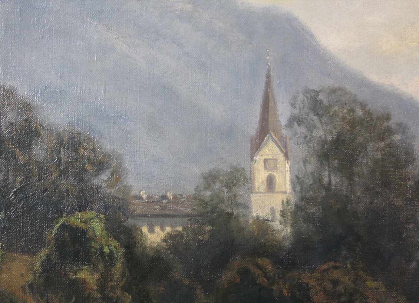 M. WANNER (XIX / XX). Andacht am Marterl. Alpen. Oberbayern. 61 cm x 85 cm. Gemälde. Öl auf - Image 5 of 7