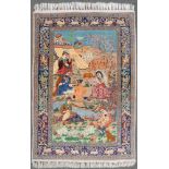 Isfahan Bildteppich. Perserteppich. Iran. Sehr feine Knüpfung. 164 cm x 107 cm. Handgeknüpft.