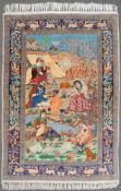 Isfahan Bildteppich. Perserteppich. Iran. Sehr feine Knüpfung. 164 cm x 107 cm. Handgeknüpft.