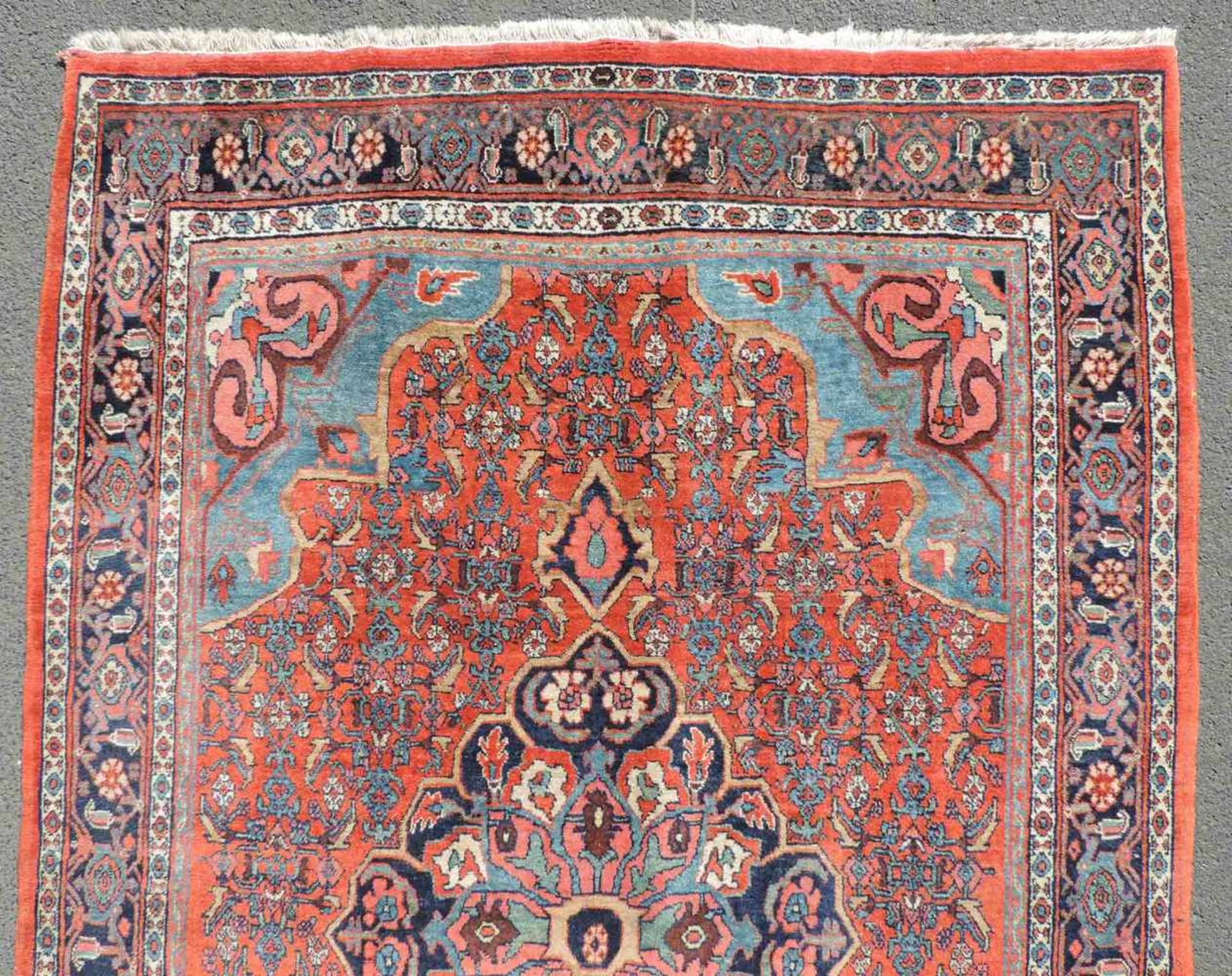 Bidjar Perserteppich. Iran. Alt, um 1920. 214 cm x 140 cm. Orientteppich. Handgeknüpft. Korkwolle - Bild 4 aus 6