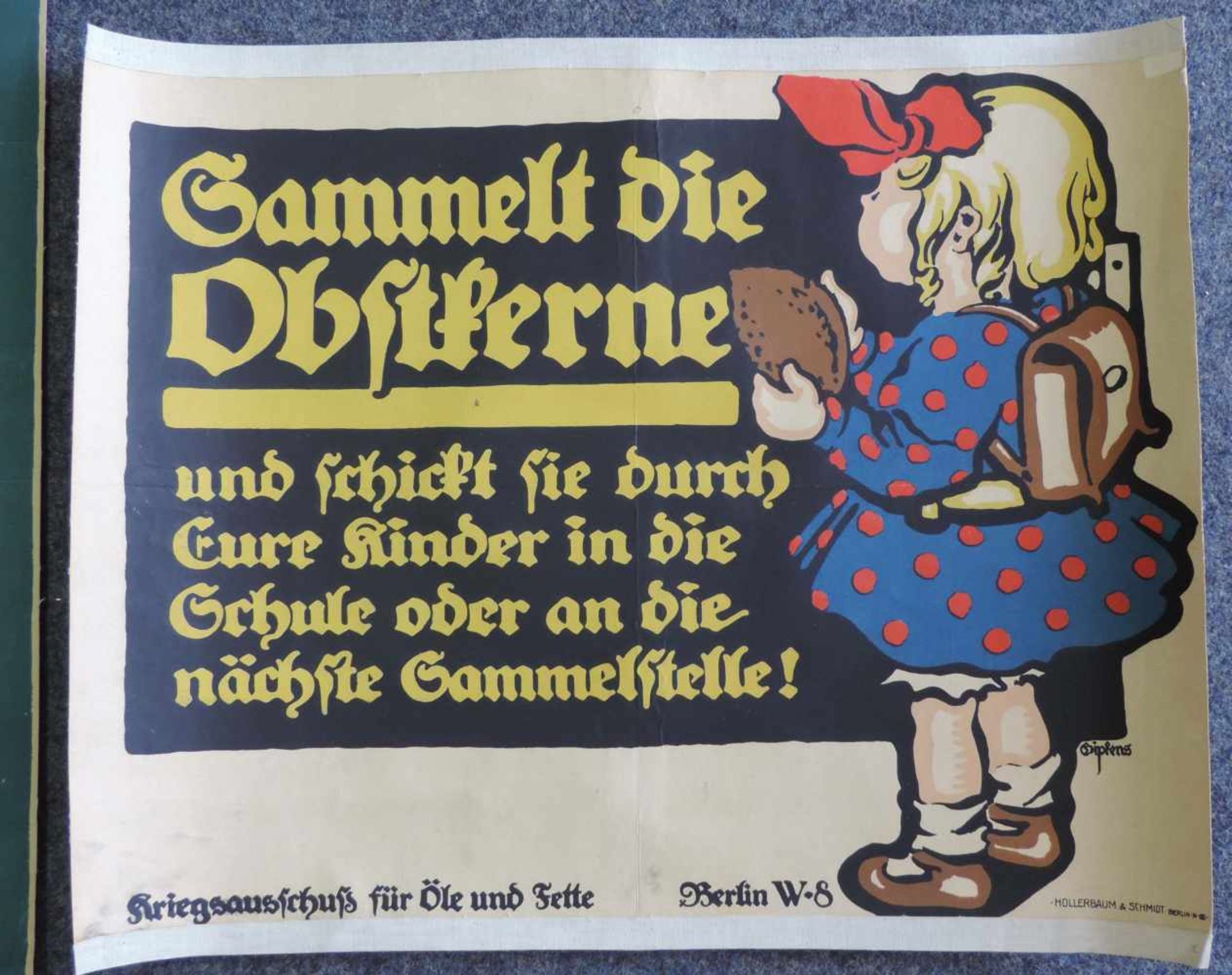 Julius E.F. GIPKENS (1883 - 1960). 2 Plakate. Hollerbaum & Schmidt, Berlin Nr. 65. 1. "Kanin-Felle - Bild 3 aus 8