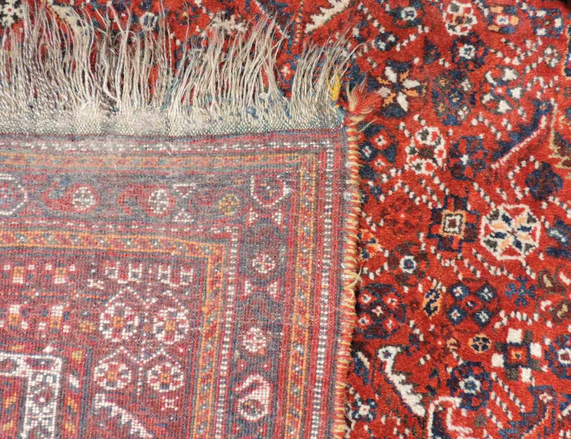 Quaschkai Perserteppich. Iran. Mitte 20. Jahrhundert. 310 cm x 205 cm. Handgeknüpft. Wolle auf - Image 9 of 9
