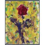 Fridolin FRENZEL (1930 -). "Rose" 1993 64 cm x 49 cm. Rechts unten ligiert und datiert 93. Verso: