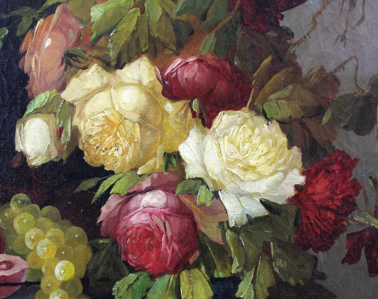 Josef STOITZNER (1884 - 1951). Früchte - und Blumenstillleben. 102 cm x 74 cm. Gemälde. Öl auf - Image 2 of 13