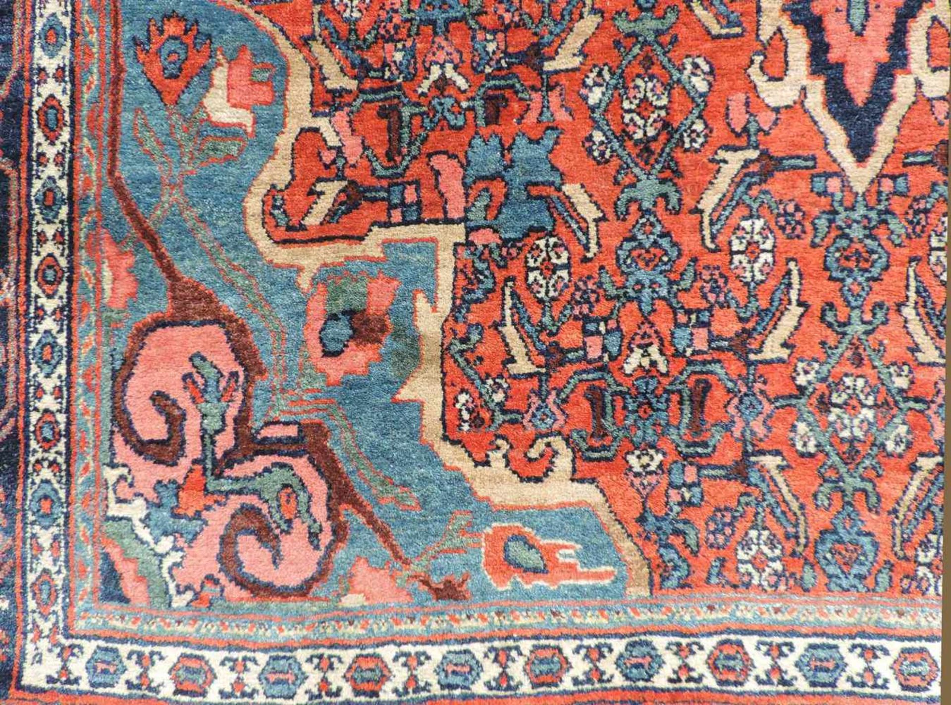 Bidjar Perserteppich. Iran. Alt, um 1920. 214 cm x 140 cm. Orientteppich. Handgeknüpft. Korkwolle - Bild 5 aus 6