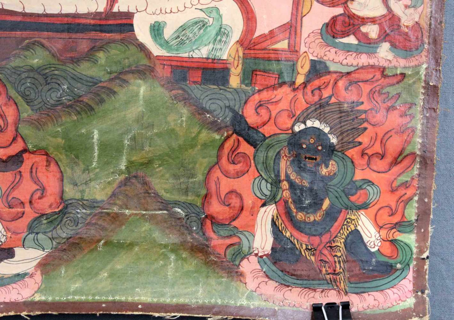 Thangka, China / Tibet alt. Wohl Yama.60 cm x 45 cm. Gemälde.Thangka, China / Tibet old. Probably - Bild 2 aus 6