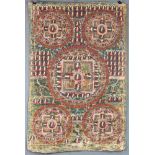 5 fach Mandala, China / Tibet alt. 111 Buddhas ! ?85 cm x 54 cm. Gemälde.5 x Manala, China / Tibet
