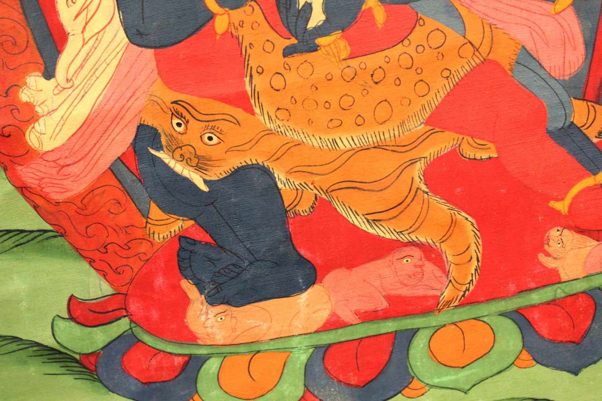Thangka, China / Tibet alt. Wohl Che- Mchog Heruka.80,5 cm x 50,5 cm. Gemälde.Thangka, China / Tibet - Bild 10 aus 10