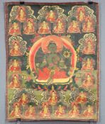 Tara ? Thangka, China / Tibet alt.60,5 cm x 47 cm. Gemälde.Tara ? Thangka, China / Tibet old.60,5 cm