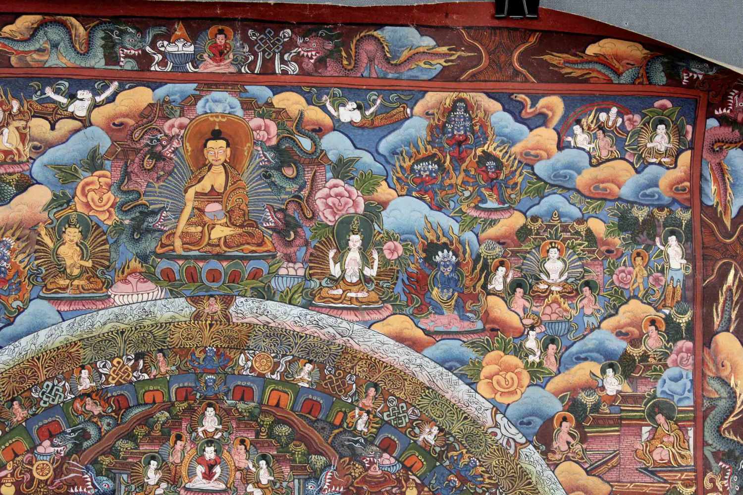 Kalachakra ? Mandala, China / Tibet alt.65 cm x 51 cm. Gemälde.Kalachakra ? Mandala, China / Tibet - Image 6 of 8