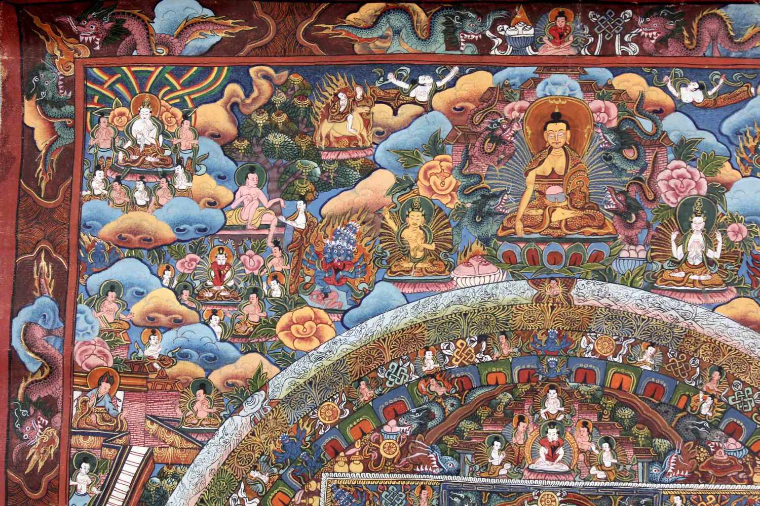 Kalachakra ? Mandala, China / Tibet alt.65 cm x 51 cm. Gemälde.Kalachakra ? Mandala, China / Tibet - Image 5 of 8