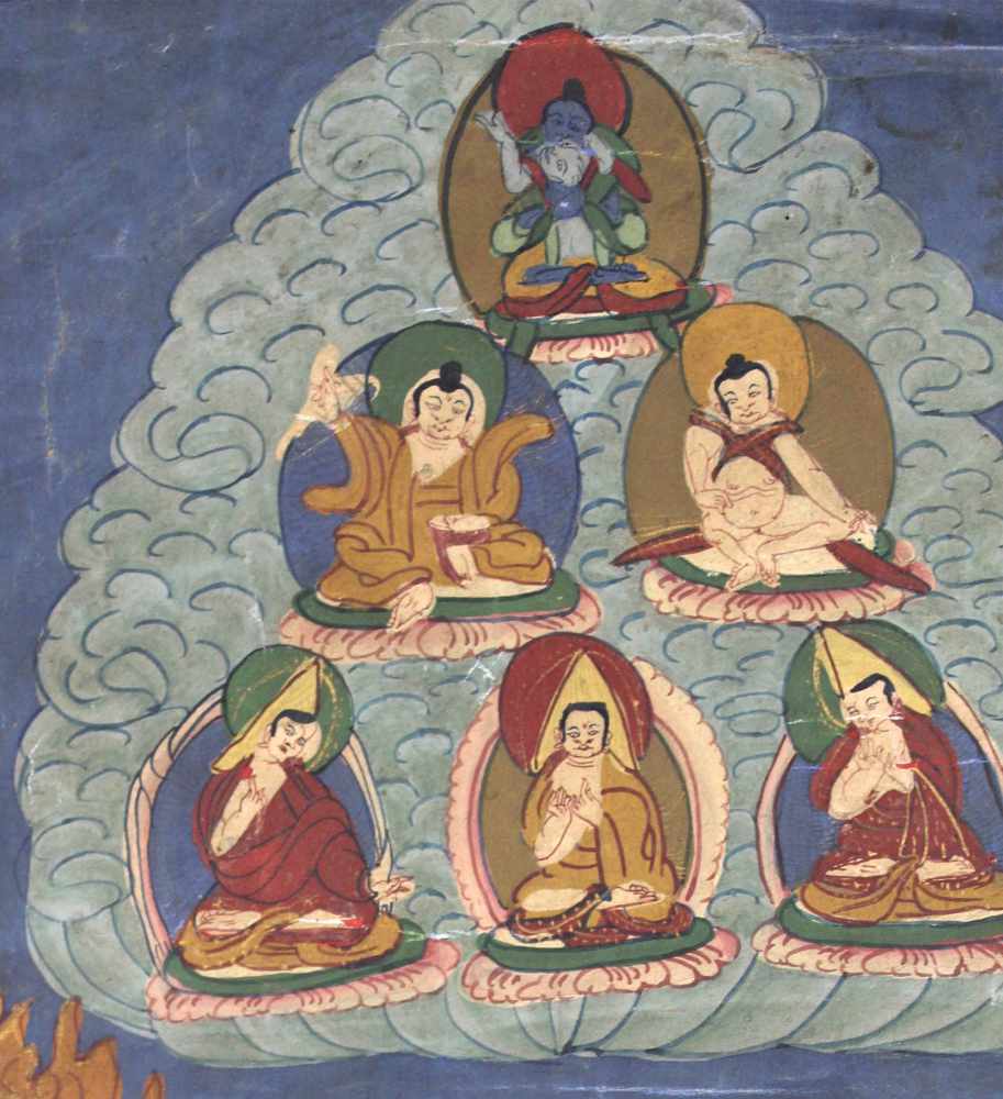 Cri Chakrasamvara ? Thangka, China / Tibet alt.50 cm x 40 cm. Gemälde.Cri Chakrasamvara ? Thangka, - Image 6 of 8
