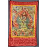 Thangka, China / Tibet alt. Avalokiteshvara. Bodhisattva des Mitgefühls.84 cm x 63 cm ohne