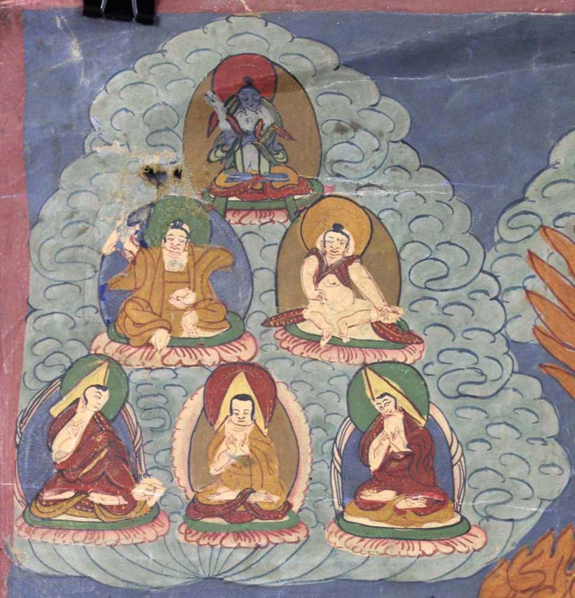 Cri Chakrasamvara ? Thangka, China / Tibet alt.50 cm x 40 cm. Gemälde.Cri Chakrasamvara ? Thangka, - Bild 3 aus 8