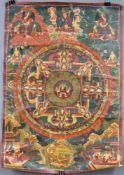 Kalachakra ? Mandala, China / Tibet alt.57,5 cm x 40,5 cm. Gemälde.Kalachakra ? Mandala, China /
