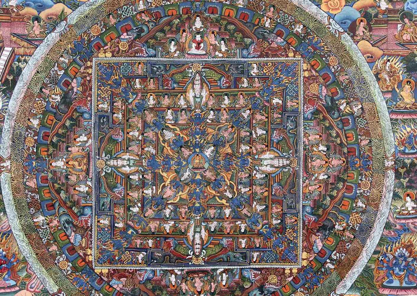 Kalachakra ? Mandala, China / Tibet alt.65 cm x 51 cm. Gemälde.Kalachakra ? Mandala, China / Tibet - Image 4 of 8