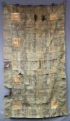 Patchwork Behang. Seidengewebe. Japan, alt.207 cm x 114 cm.Patchwork hanging. Silk fabric. Japan,