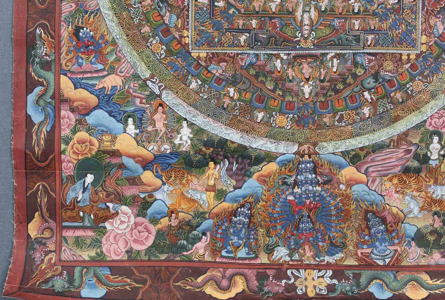 Kalachakra ? Mandala, China / Tibet alt.65 cm x 51 cm. Gemälde.Kalachakra ? Mandala, China / Tibet - Image 2 of 8