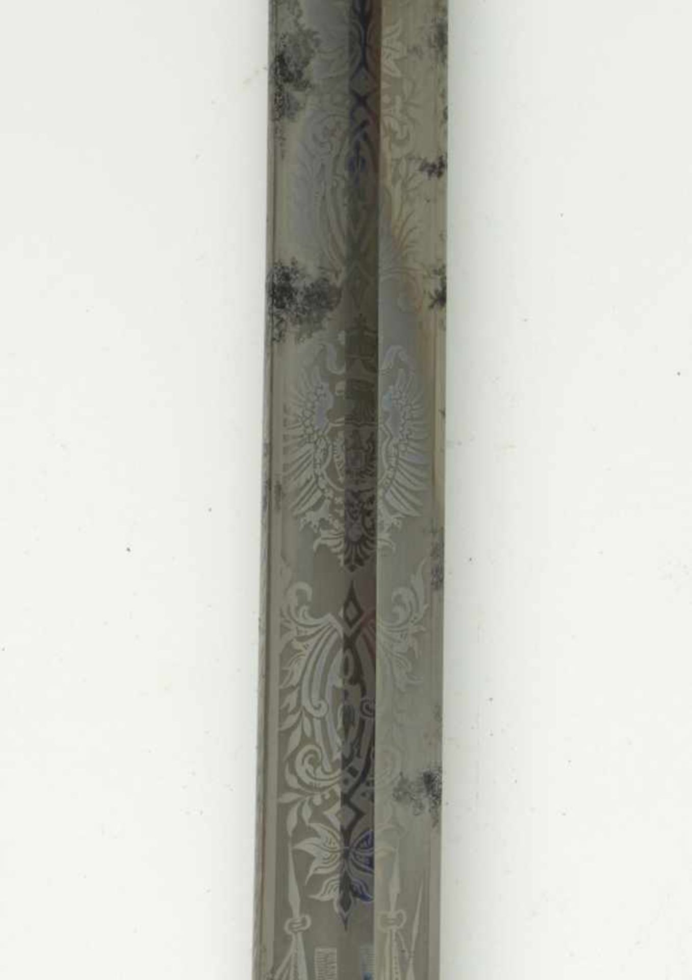Füsilier-Offizierssäbel, M 1826. Messinggefäß mit Rochenhautgriff und Silberdrahtwicklung, - Bild 2 aus 4