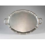 Silbertablett als Ehrenpreis von 1949,auf dem Spiegel graviert. Hersteller Silbermanufaktur Wilkens,